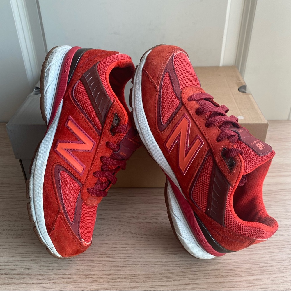 New Balance 990 Kids Orange/White - SZ 4 Y